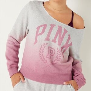 Victorias Secret PINK Cropped Fleece Sweatshirt Sz XL